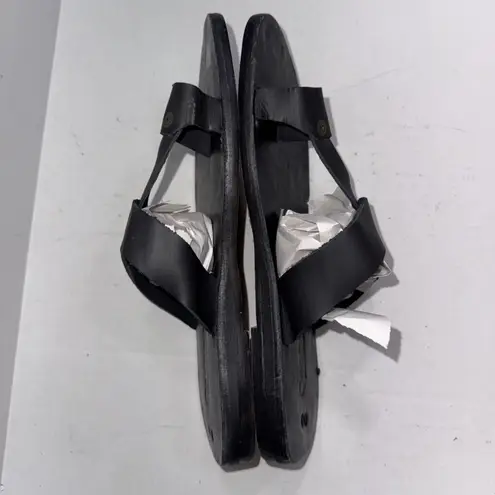 Handmade Ghana Kente Leather Sandals Flip Flops Thongs Tribal Batik Style 41 Size 10