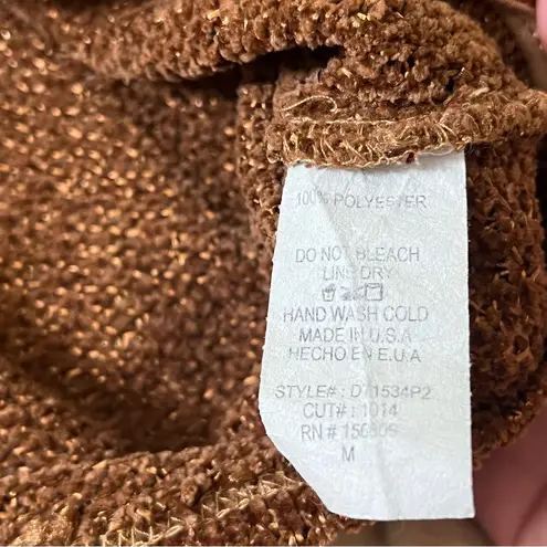 J.Our Shimmer Copper Bishop Sleeve Center Twist Crop Top Size M Coquette Y2k Orange Size M