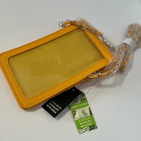 Badgley Mischka Studio Yellow Quilted Crossbody Phone Bag with Chain Strap