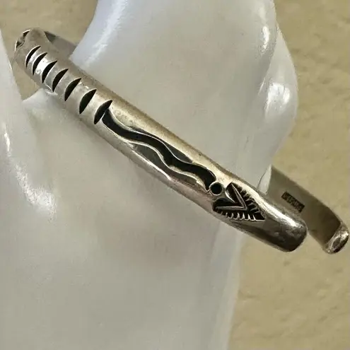 Neal Paquin Sterling Silver Stamped Cuff Bracelet