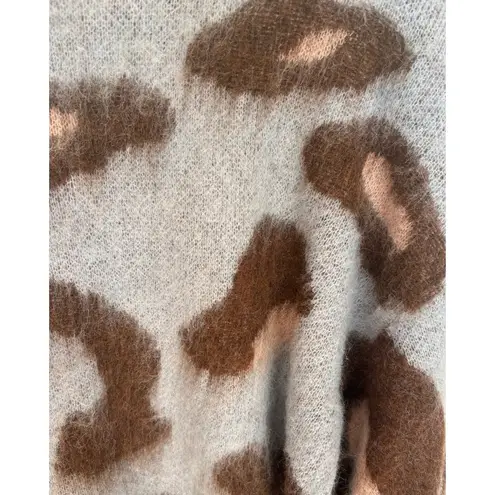 Animal Leopard Sweater Women Large Blue