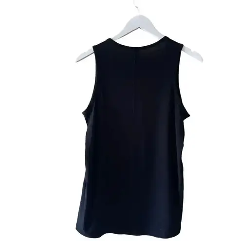 Uniqlo  Knit Woven Black Crewneck Mixed Media Sleeveless Women’s Casual S # 1346