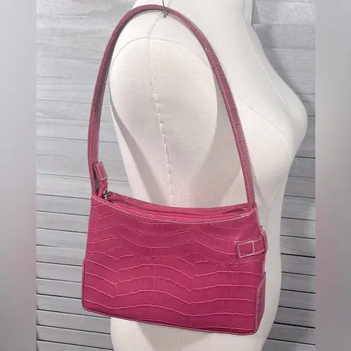 Mini Shoulder Bag Barbie Pink Alligator Texture