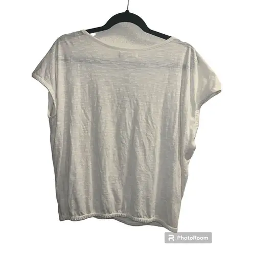 prAna ✨- Soft White pintuck front short sleeve Ocupas Popover Cotton Sz S blouse✨