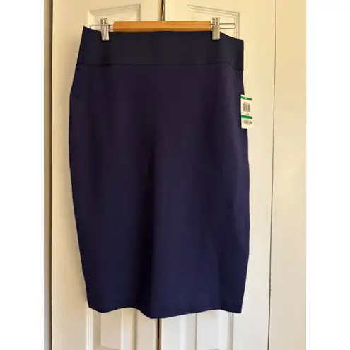 INC International Concepts Stretch Pencil Skirt – Size Large – NWT MSRP $80 Blue