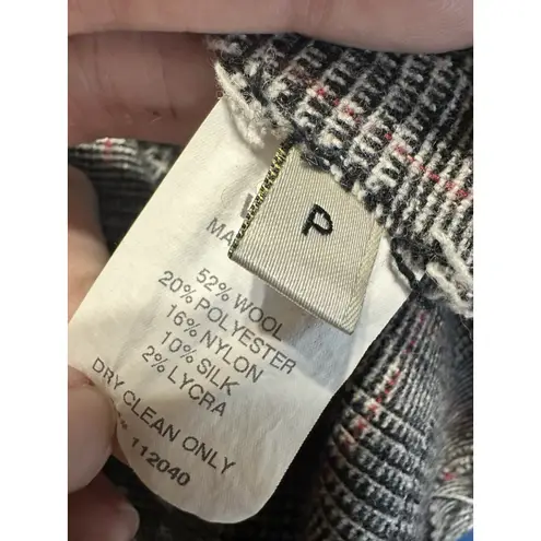 WYETH Todd Magill Plaid Cropped Frayed Deconstructed Blazer Jacket Wool Silk Sm