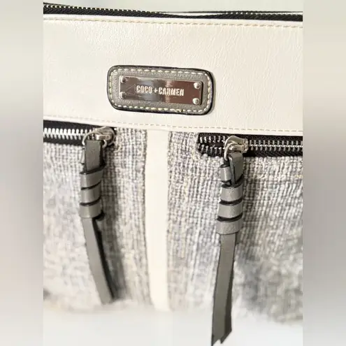 Coco + Carmen Beige and Gray Crossbody Bag
