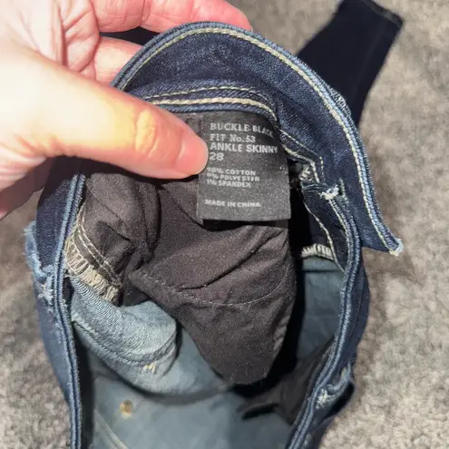 Buckle  Dark Blue Distressed Skinny Jeans