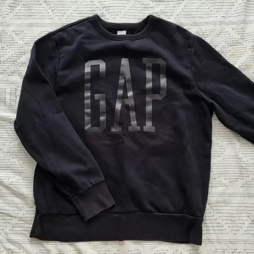 Gap black logo crewneck sweatshirt