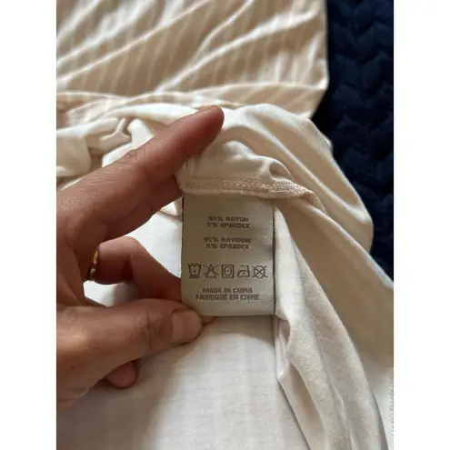 Charlie Paige Women's Dress Light Brown Button Down Front Pockets V Neck Sz XL