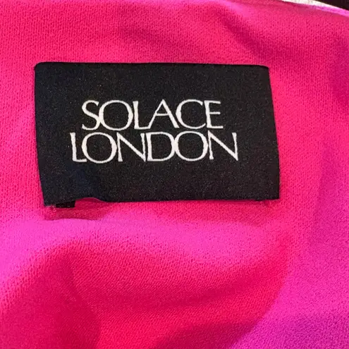 Solace London Joni Maxi Dress Magenta Pink Sleeveless Size US 6 UK 10