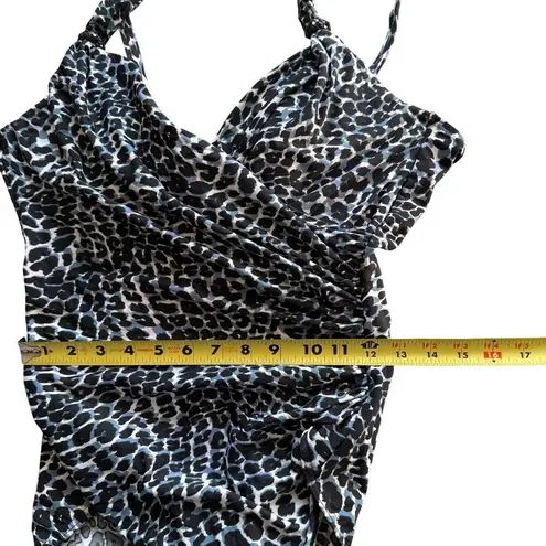 MiracleSuit Leopard Print One-Piece Swimsuit With Padded Cups Approximate L/XL