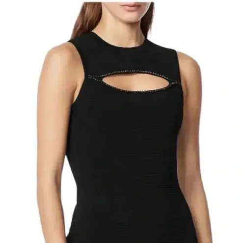 Herve Leger Ottoman Mini Dress Black Size S NWT