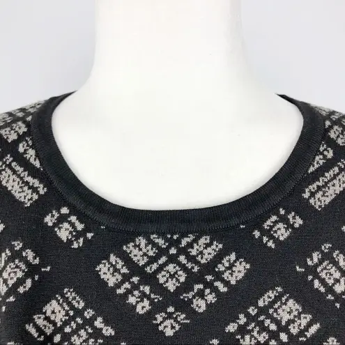 Nina Leonard NWT Plaid Printed Ruffle Hem Knit Dress Large Office Job Career