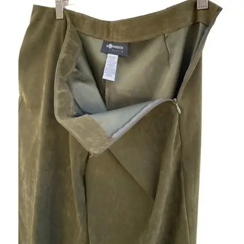 Sag Harbor Petite Green Flat Front Dress Pants 14P