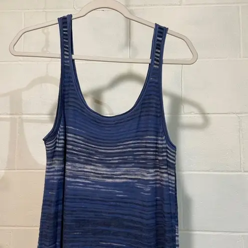 Vince NEW  Striped Cotton Space Dye Maxi Dress LARGE Blue Vacation Loungewear