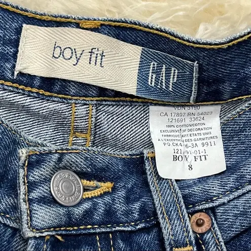 Gap Vintage  Boy Fit Jeans Leather Cuffs 8