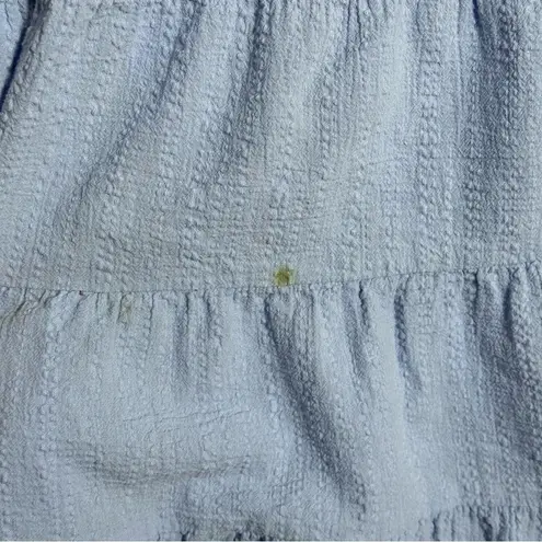 Aura Blue Tiered Midi Sundress Casual