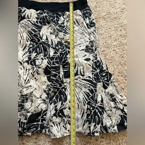 Style & Co . Women's Skirt Boho Full Flared Black/White Lined Size XL 100% Cotton
