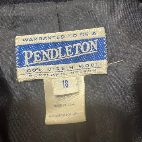 Pendleton  Vintage 100% virgin wool navy blazer 18