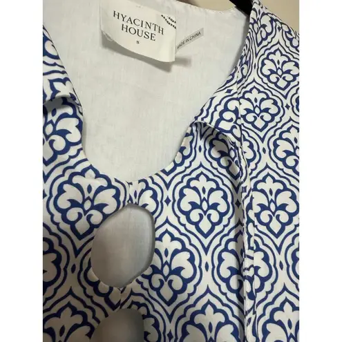 Tuckernuck Hyacinth House Blue Quatrefoil Blake Mini Dress NWT Sz. S