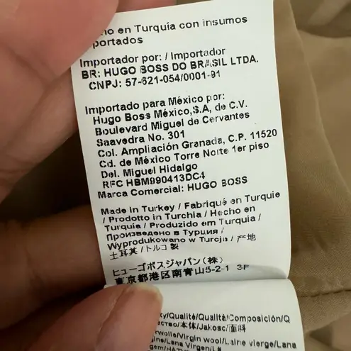 Hugo Boss Vikilena Button Pencil Skirt In Warm Camel size 12