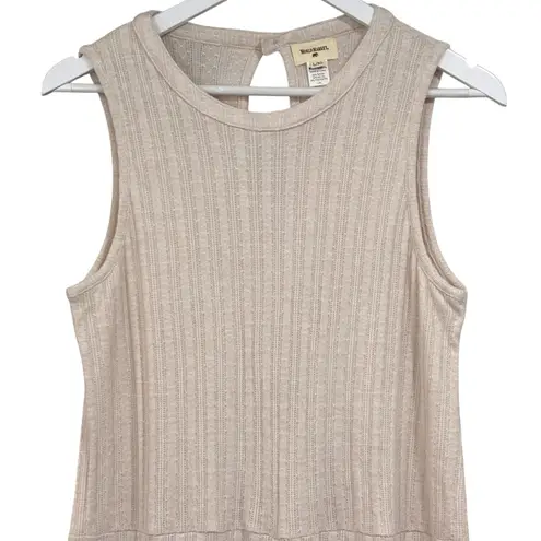 World Market Ivory Sleeveless Knit Cropped Jumpsuit Women’s Size L/XL