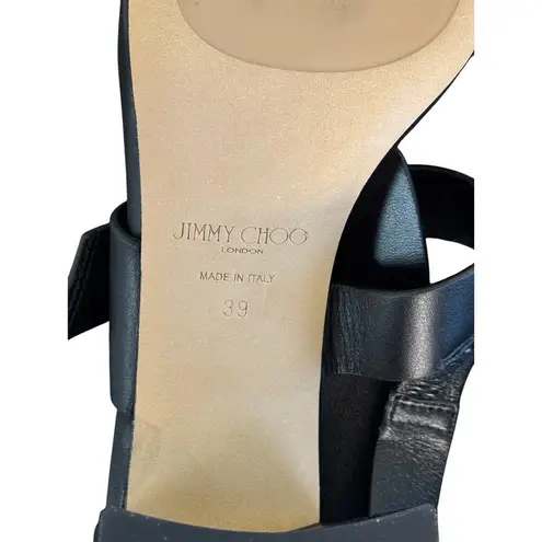 Jimmy Choo NIB Hawke 70mm Buckled Sandals in Black Size 39