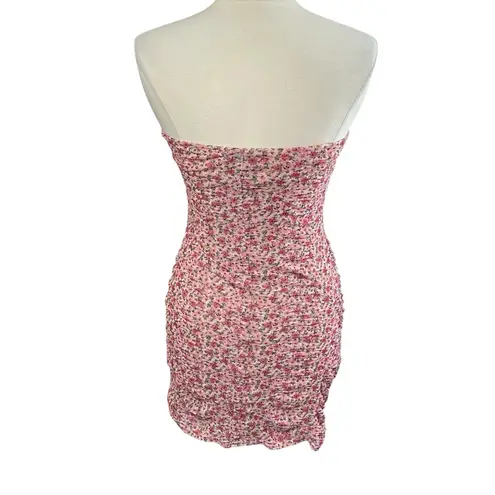NWOT MISCREANTS Cupid Ruched Mini Dress in Dusty Rose Ditsy Floral, UK10 (US6) Pink Size 6