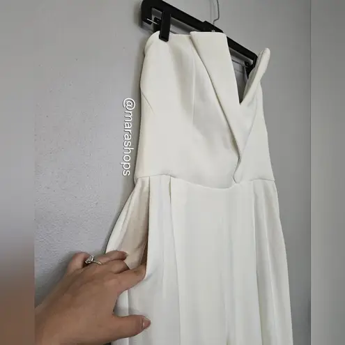 Nadine Merabi Vanessa White Jumpsuit Size 10