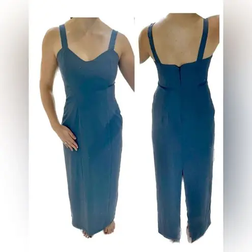 Ellie Vintage Dusty Blue Lavender Gown Sweetheart Neckline Women’s Size M