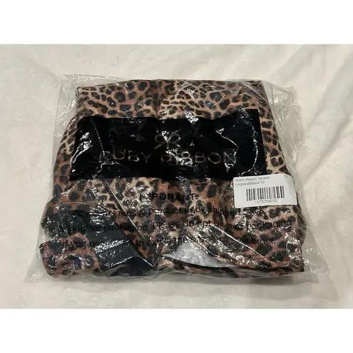 Ruby Ribbon Miami Beach tankini top Size 12 Leopard Print New Women's #1973