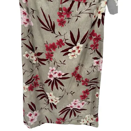 Donna Ricco NWT Y2K Babydoll Sleeveless Floral Linen Blend Dress Sz 8P Feminine