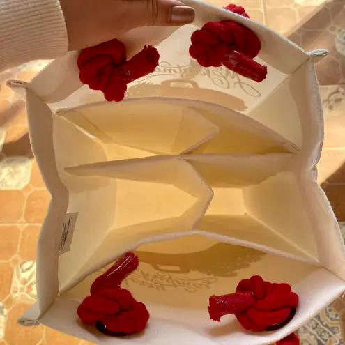 Cotton Christmas Gift Bag With Red Truck And Christmas Trees