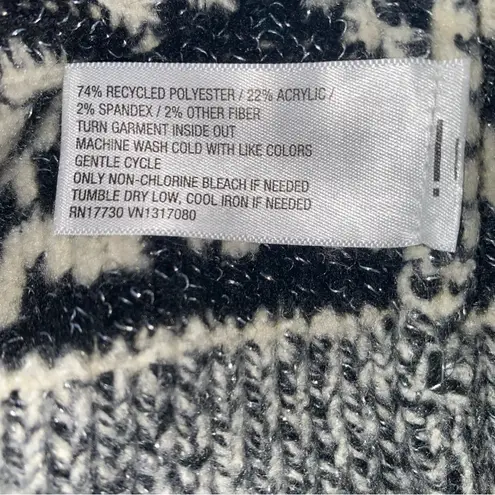 A New Day Fair Isle Mock Neck Cheers Chunky Knit Sparkle Sweater in XS Black - Image 14