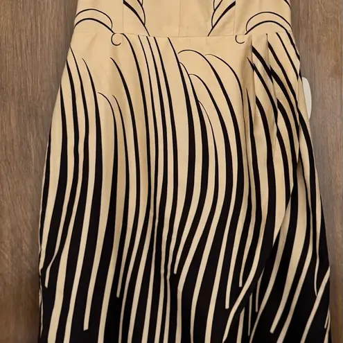 Moulinette Soeurs NWOT Anthropologie Strapless Black and Cream Dress, size 6