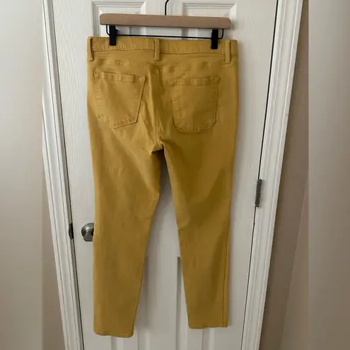 Loft  skinny jeans size 10 mustard yellow