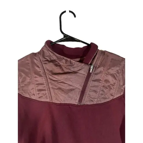 Mountain Hardwear Maroon Zipper Cowl Neck Pullover Sweatshirt Women Sz S
