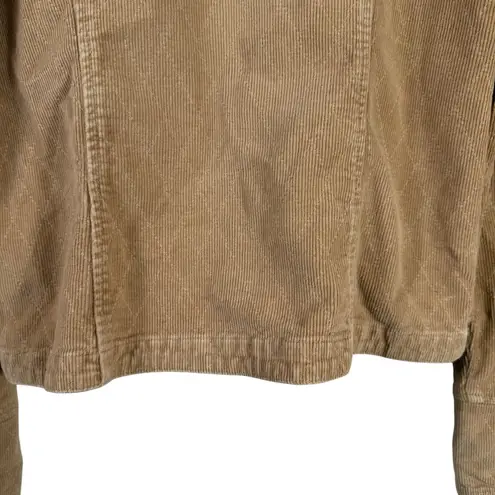 Vtg A.M.I. Corduroy Jacket Tan Brown Snap Front Diamond Stitching Women's Medium - Image 9