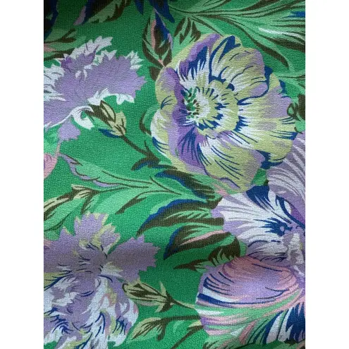 ASTR the Label Santorini One Shoulder Dress in Green Lilac Floral Size Medium