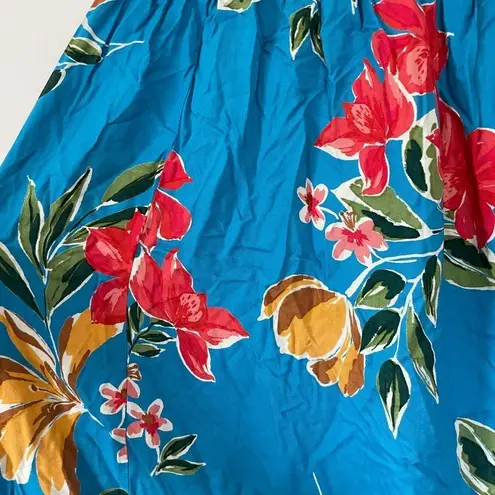 Patrons of Peace NWOT Patrons of Peace Tropical Floral Print Pull On Skirt with Slit Size XS