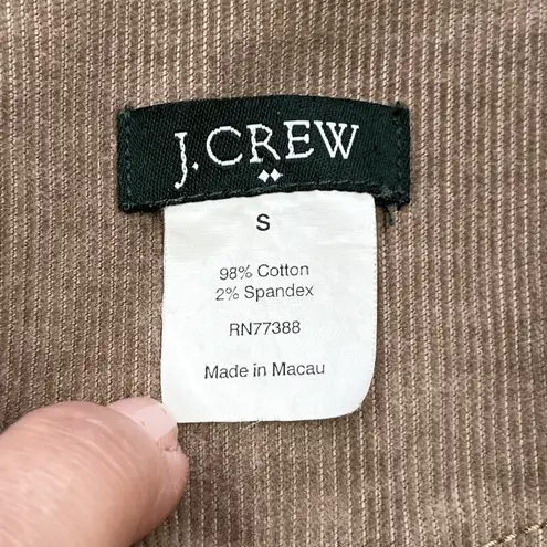 J Crew Corduroy Y2K Blazer Jacket Women's Small Beige Tan Preppy Stretch Boho