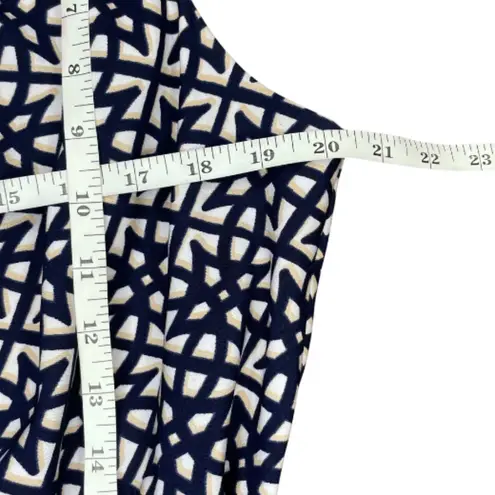 Roz & Ali Black and White Patterned Belted Cap Sleeve Zip Midi Dress Event 20