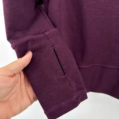 CALIA By Carrie Underwood Warm Collection Funnel Neck Thumbhole Pullover Large Purple