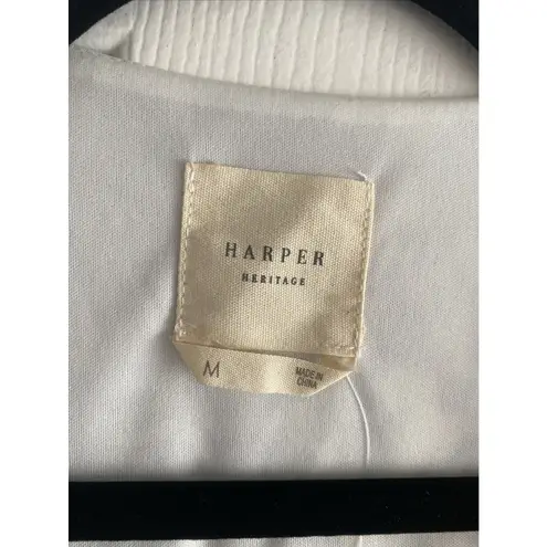 Harper Heritage Women's Ivory Wrap Dress Blue Paisley Medium NEW Francescas Fem