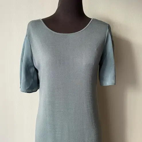 Nic+Zoe sz S minimalist flutter sleeve midi dress