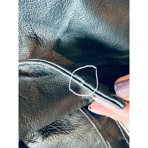 Atlantic Beach Long Collared Black Leather Trench Coat 1X NWT Streetwear Edgy