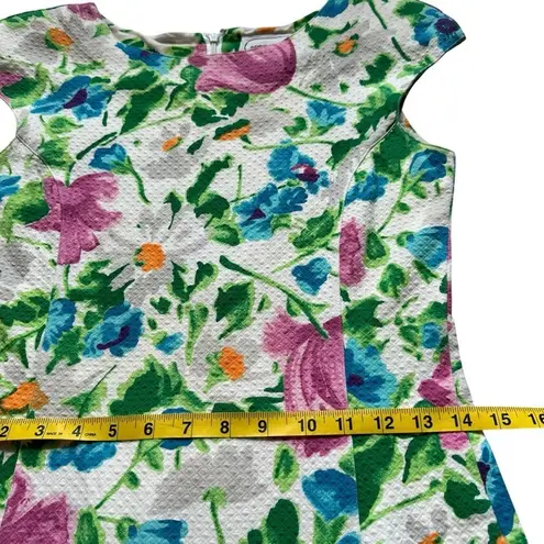 Adrienne Vittadini VTG 80s Dress Floral Midi 4 Fit & Flare Cottagecore Coquette