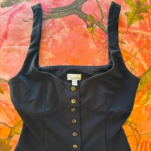 L'Academie l’academie by marianna evonne top in black button up corset