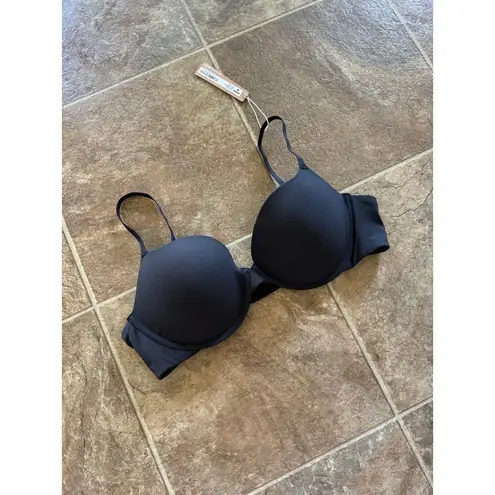 SKIMS New Fits Everybody Pushup Demi Bra 38B Onyx